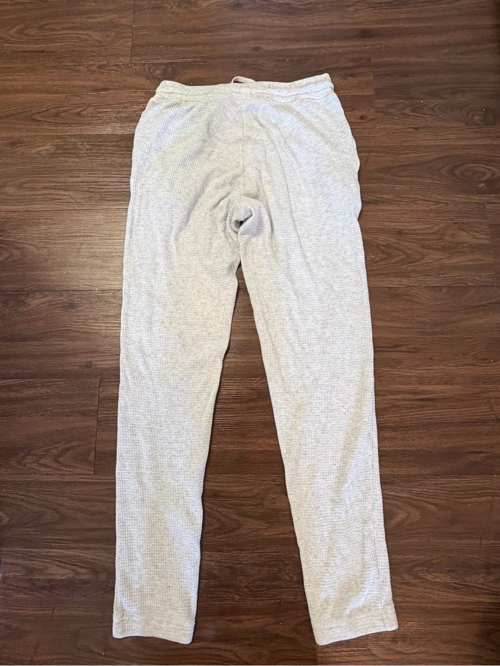 Aritzia TNA waffle knit heather cloud white jogger pants